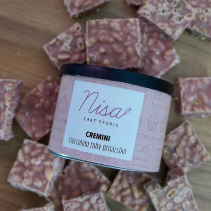 Cremini cioccolato ruby e pistacchio
