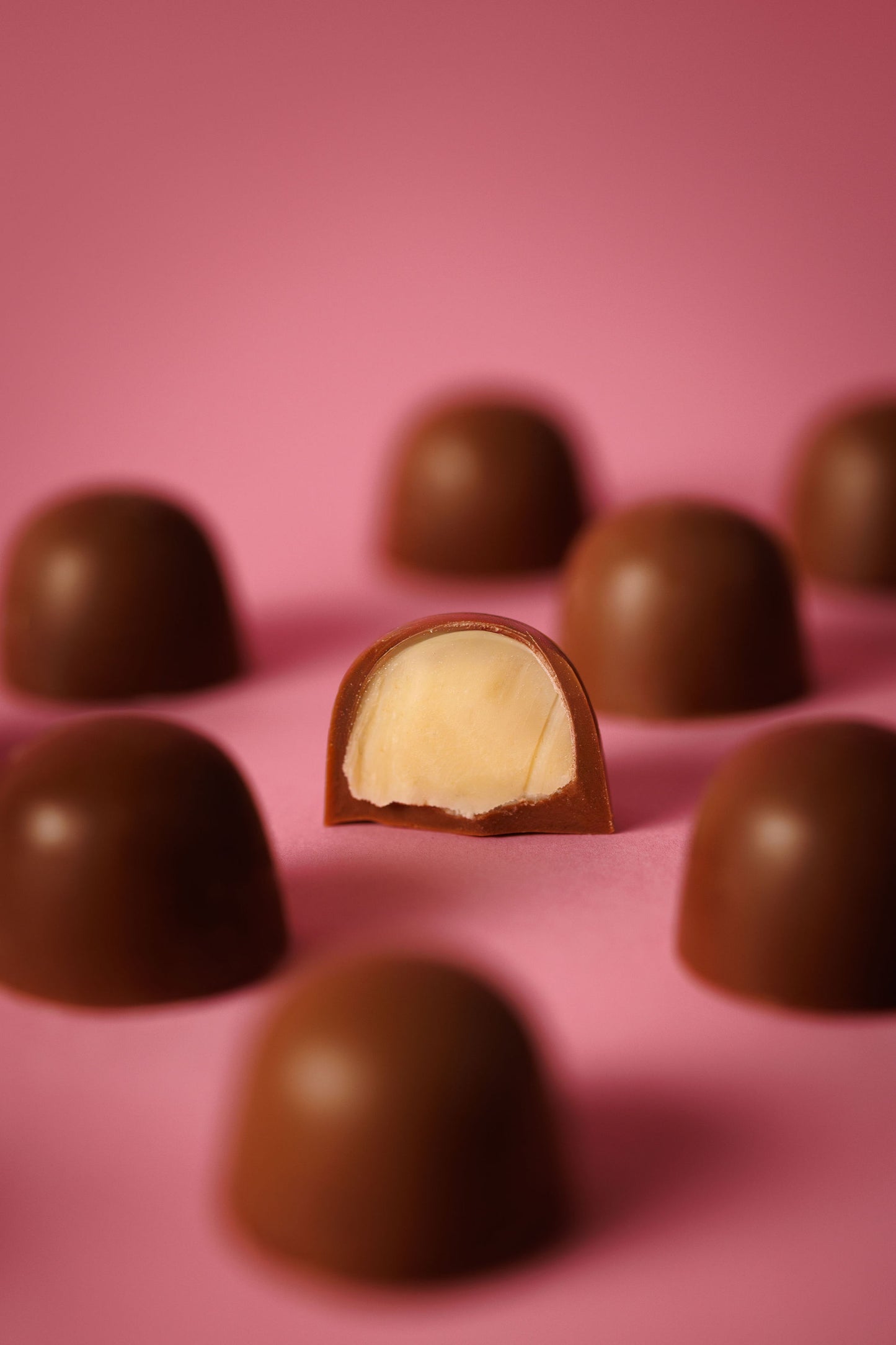 Praline di cioccolato al latte ripiene alla vaniglia