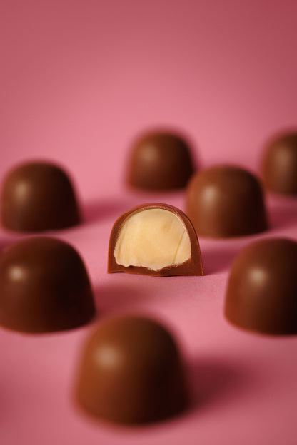 Praline di cioccolato al latte ripiene alla vaniglia